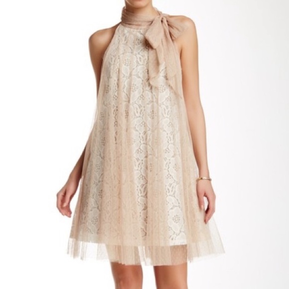 Dresses & Skirts - RYU Swiss Dot & Lace Yoke Dress